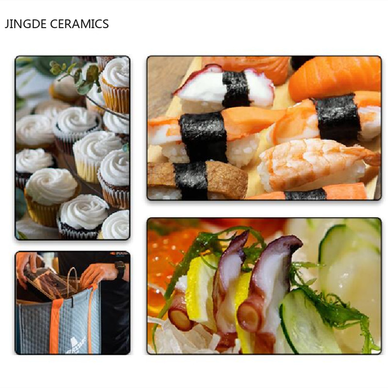 50pcs Japanese Disposable Sushi Packing Box Lunch Box Fruit Boxes Sashimi Sushi Food Container Portable Take Out Boxes