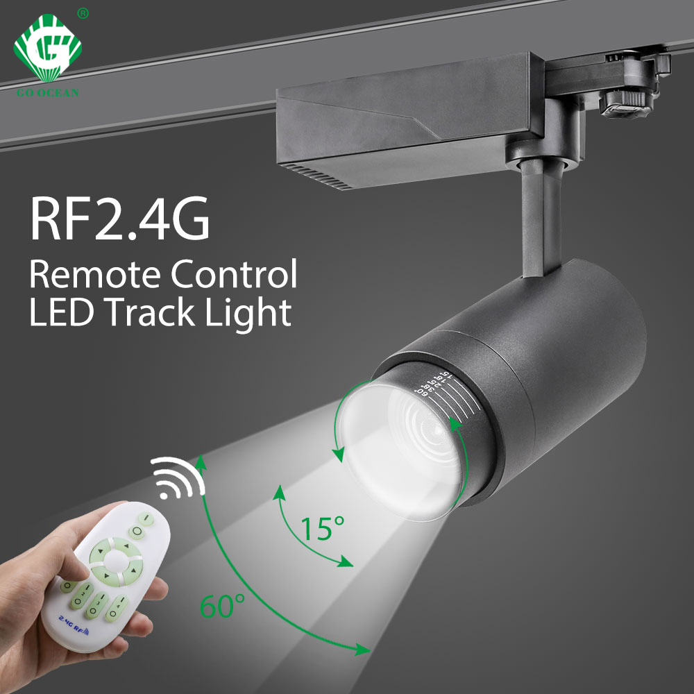 20W LED Spoor Licht 2.4G RF Wireless Control Plafond Spoor Spots Verlichting Helderheid CCT Dimbare Kleur Veranderlijk Zoomable