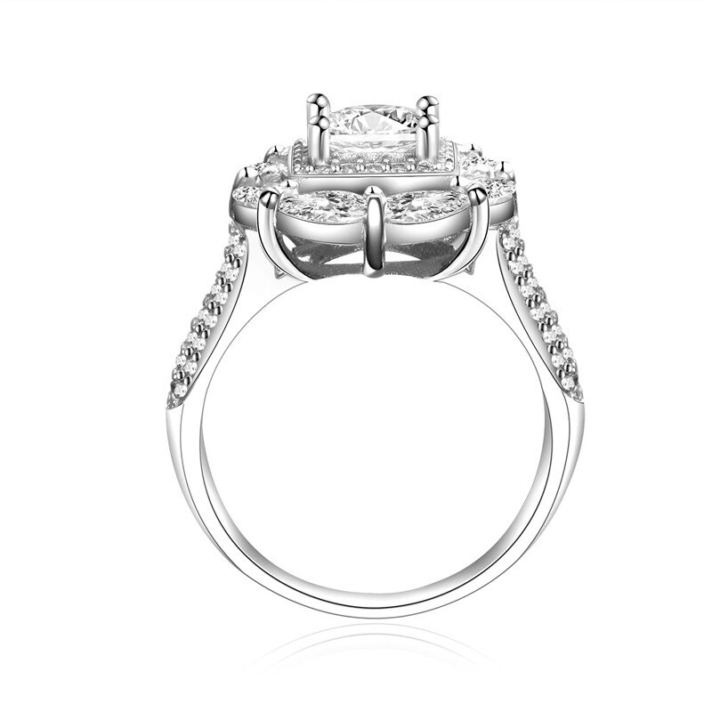 Dodo luxe bloemen trouwringen zilveren fijne sieraden grote aaa kubieke zirkonia ringen voor vrouwen bijoux femme  jz204