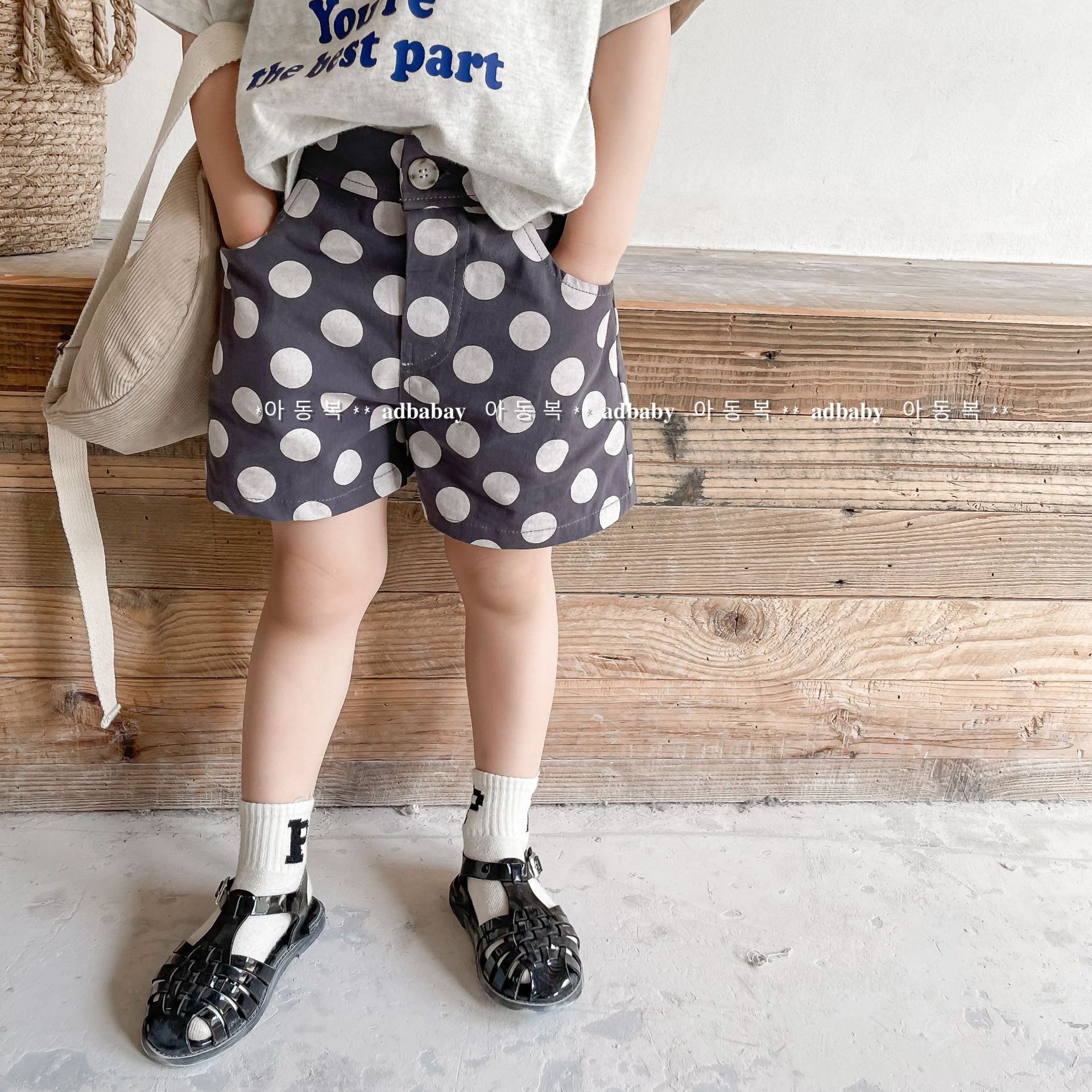 Pantalones cortos con estampado de lunares para niñas, Shorts informales de algodón, ropa para niños, novedad de verano 2022