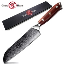 Santoku Knife 6.9" Japanese Kitchen Knife vg10 Japanese Damascus Steel Home Improvement Cutlery Chef Knives Cutting Slicing Tool