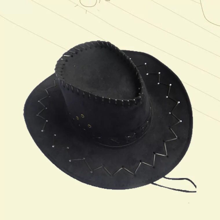 Männer Cowboy Sonnenhut Sonnenhut Kappe Retro Crimpen Sonne Kappen: Black