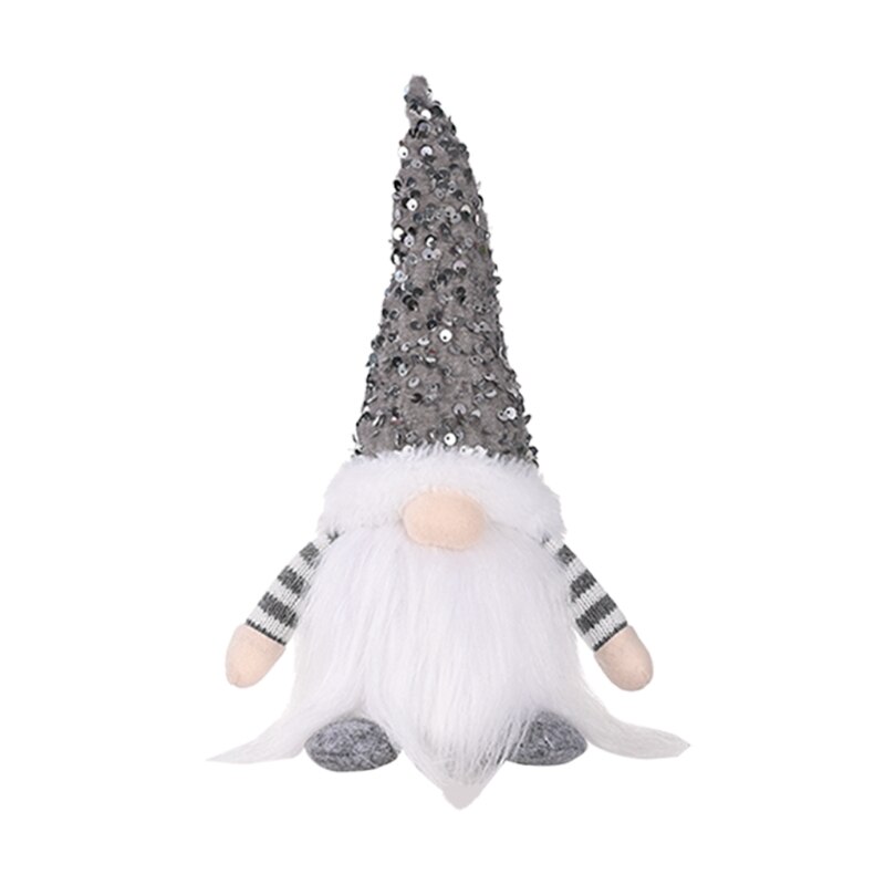 Handgemaakte Pailletten Kerst Gnome Met Led Licht, Met Tomte Gnomes Kerstman En Elf Ontwerpen