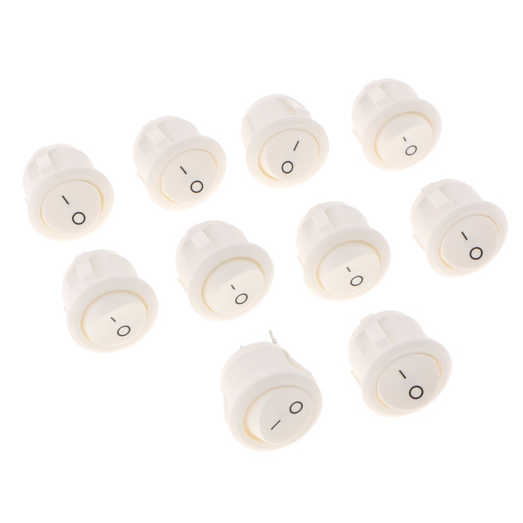 10x On/Off Round Circular Rocker Switch Car Dash D... – Grandado