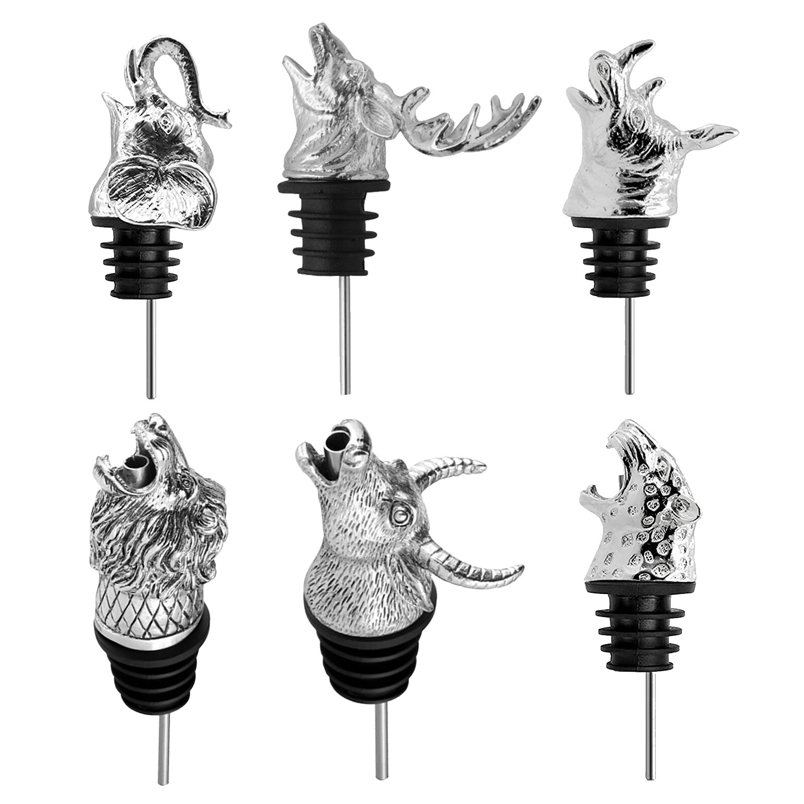 Decantador de vino Champagne con forma de cabeza de Animal, tapas de vino, selladores, utensilios de cocina para barman, accesorios para Bar