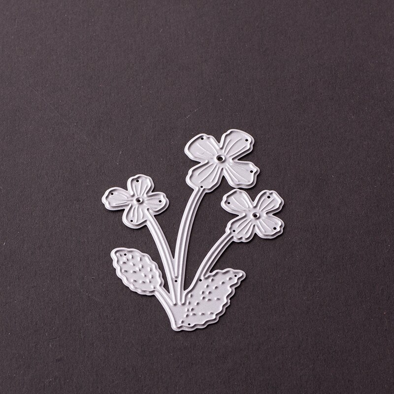 Metalen Drie Bloemen Stansen Sterft Voor Scrapbooking/Diy Pasen Bruiloft Halloween Pasen Kaart