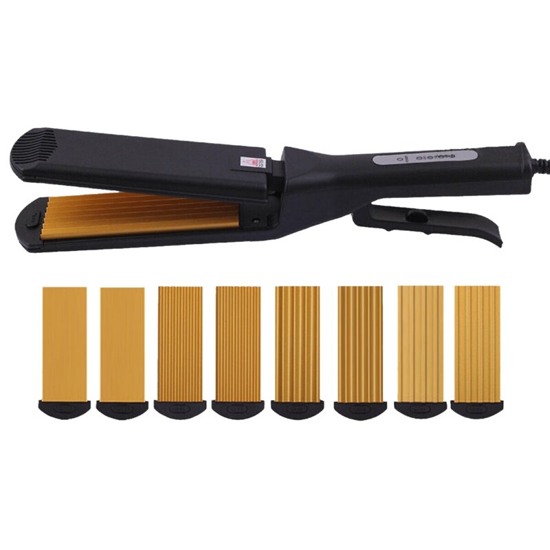 Us plug 220v 4 in 1 vervangbare keramische haarkrullend haar stijltang stijltang gekruld haar stijltang