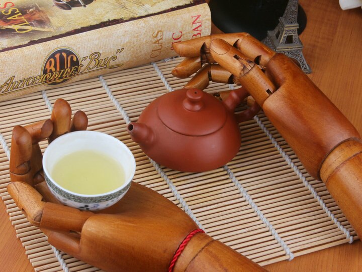 1 pair Flexible joints of wooden mannequin hands, Display props for jewelry, Man's hands