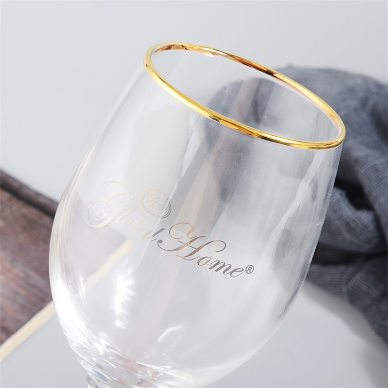 Copas de champán con borde dorado upspirit, juego de vasos para agua y zumo, para cóctel, vino, whisky, bar, bodas y fiestas.