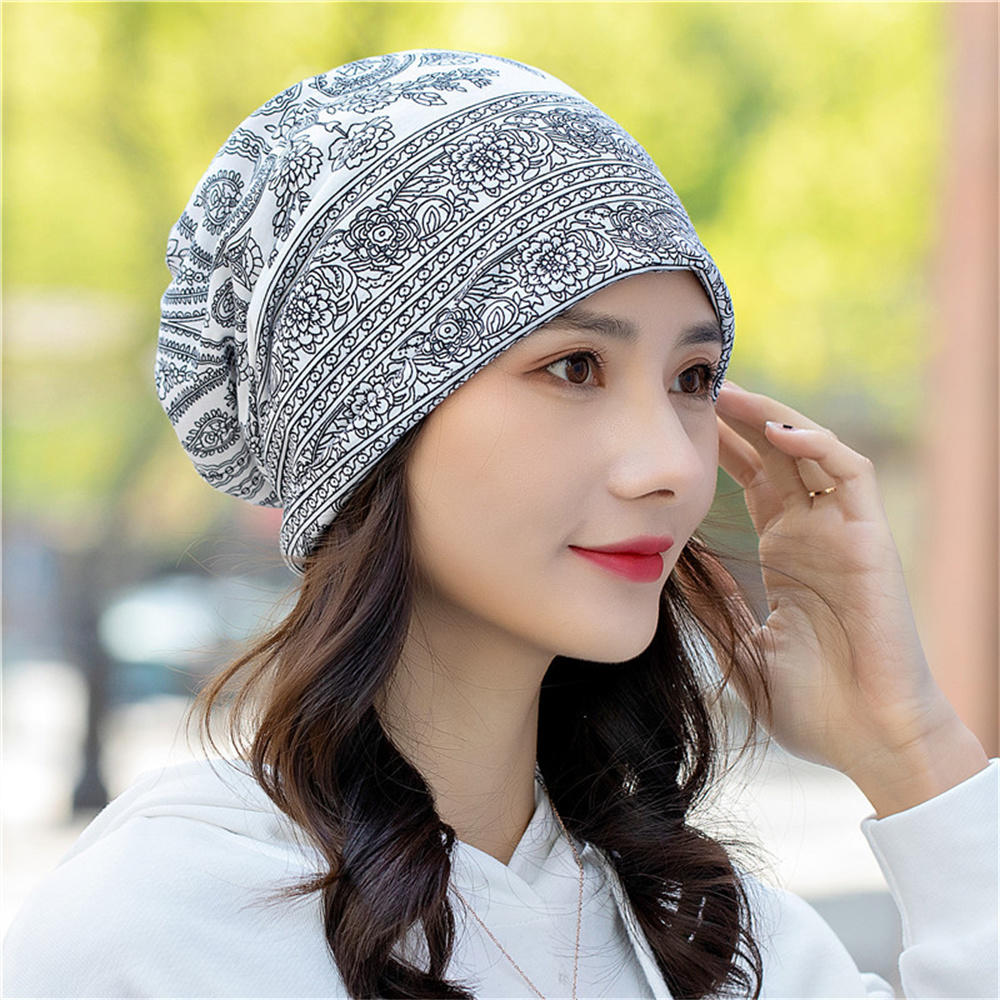 Gorros de estilo étnico para hombre y mujer, gorro de flor de anacardo, bufanda de 2 formas de usar, de Festival: Azul cielo