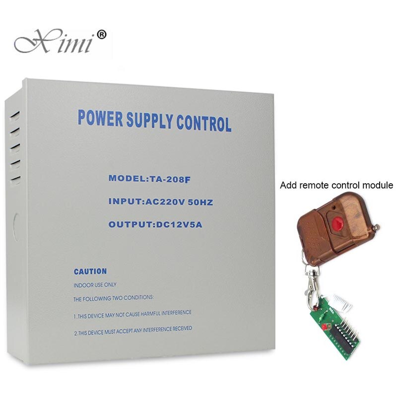 AC 220V 5A access control power supply box for all kinds of electric door lock with time delay: TA-208F Add RC