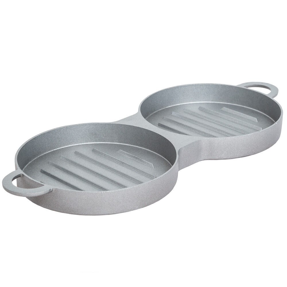 Gör-det-själv-kakor festmakare aluminium nonstick dubbel hamburgerpress hamburgare krabba hem kök bbq matlagningsverktyg