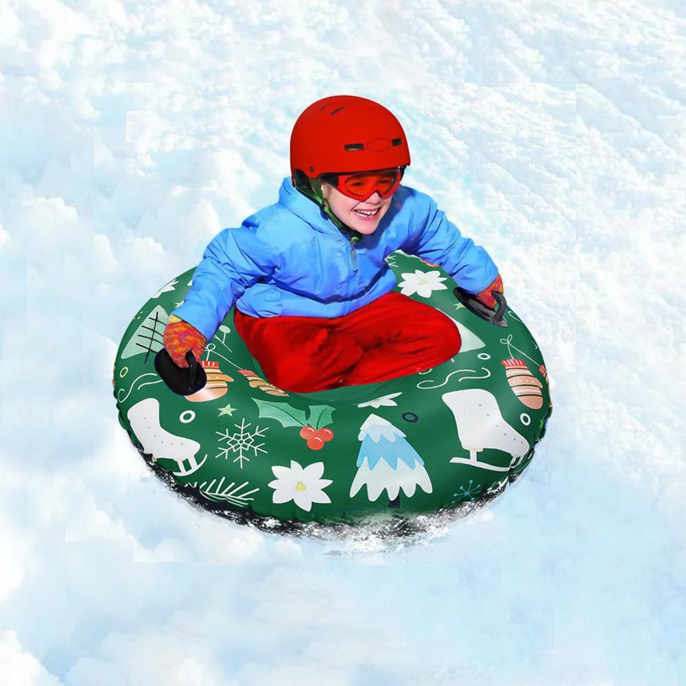 47-Inch Opblaasbare Ski Lap Winter Outdoor Speelgoed Koude Bestendig Pvc Sport Ski Lap Kids Ski Sneeuw Buizen Dreef skiën Boord Slee