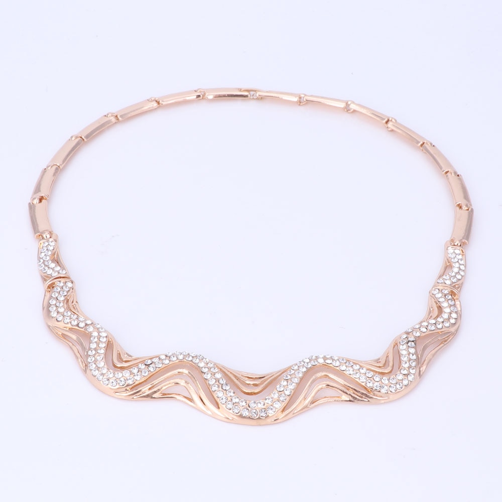 Neue Vintage Halskette Farbe Gold Schmuck-Set Afrikanische Kostüm Schmuck Hochzeit Brautschmuck Sets Für Frauen Partei