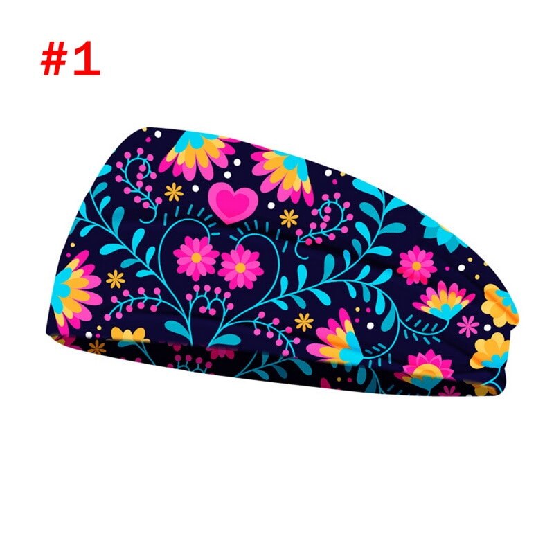 Bohemen Boho Breed Katoen Stretch Vrouwen Hoofdbanden Hoofddeksel Yoga Headwrap Tulband Hoofddeksels Bandage Haarbanden Bandana Tovenaar: Color 1