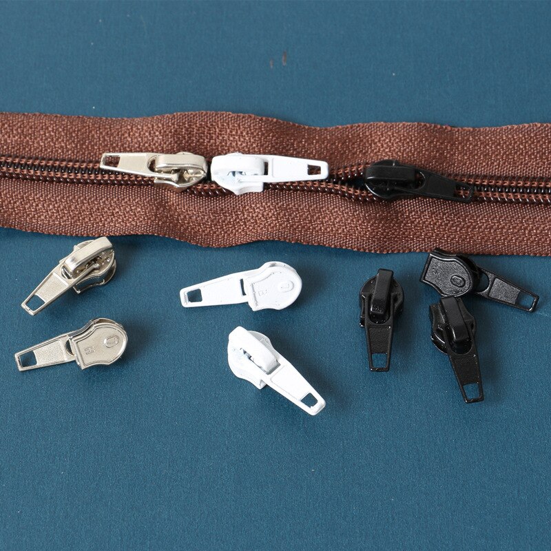 15pcs 5# Zinc Alloy Auto Lock Automatic Zipper Pull Sliders For Nylon Bag Bedding Sofa For Sewing