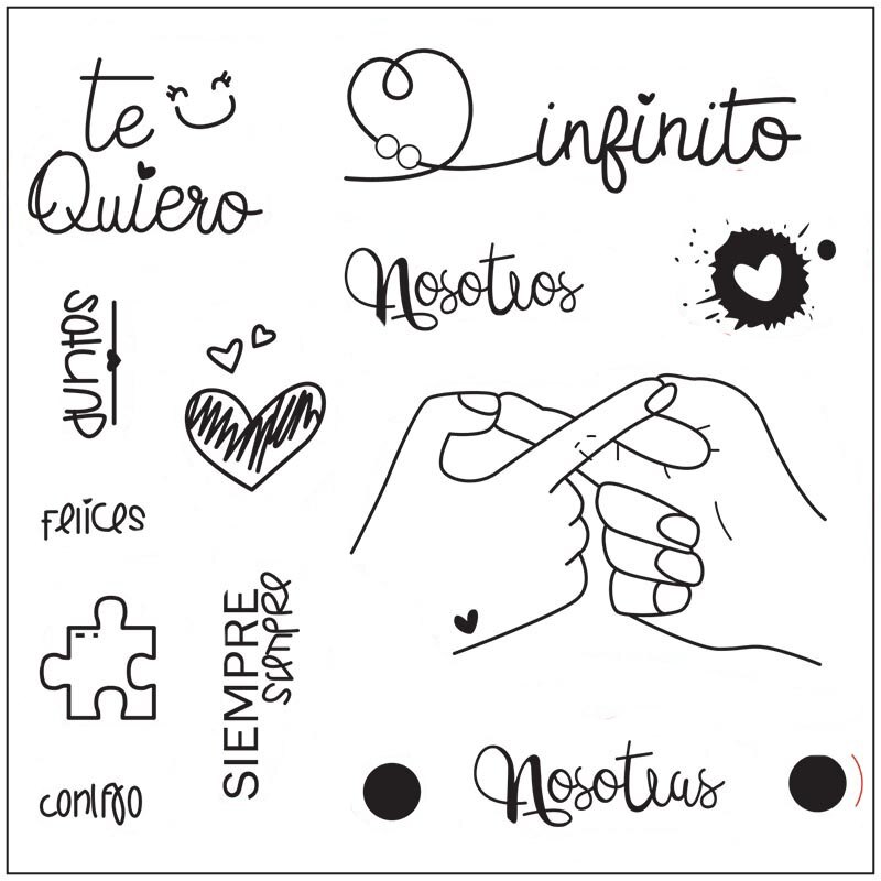 9 timbres de dessin animé espagnol pour filles | Bon ami/timbre de bain Transparent pour bricolage, scrapbooking/artisanat de découpe d'album photo, pochoirs: 404530