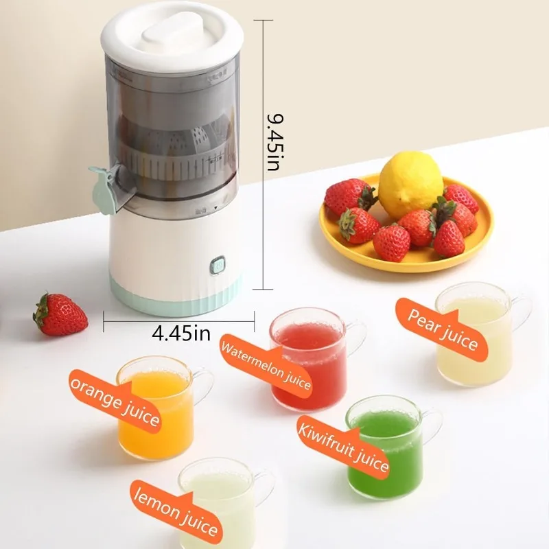 Espremedor elétrico portátil, carregamento usb, fácil de limpar, misturador de frutas, extrator de suco para fazer suco de laranja, suco de limão, suco de kiwi
