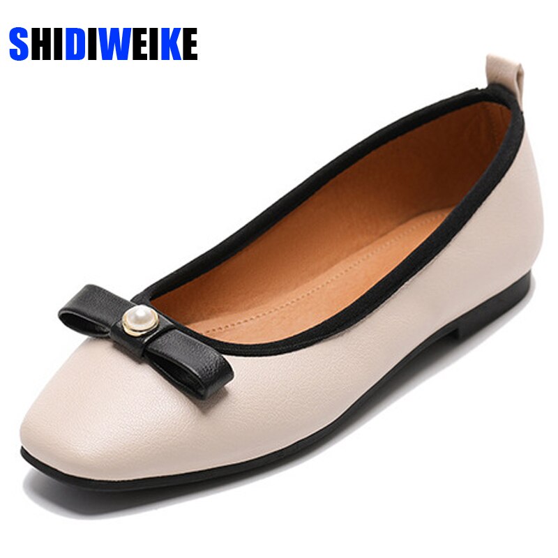 Soft leather Women flats Brand Handmade Women Casual leather shoes Leather Moccasin Women Flat Shoes AC385