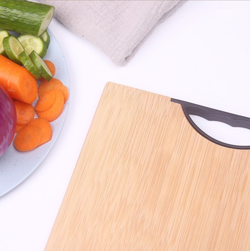 Kitchen Wooden Chopping Blocks Rectangle Hangable Cutting Board Antibacteria Vegetable Fruits Knife Board Bamboo Bread Tray