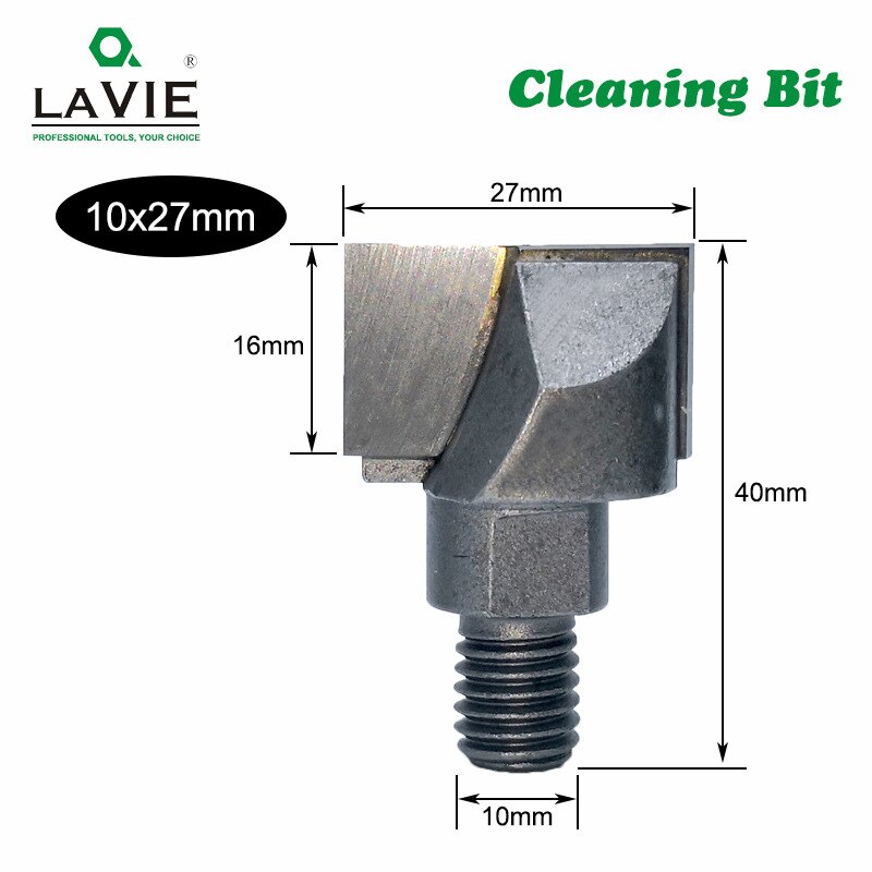 10mm Screw Thread Shank CNC Woodworking Milling Cutter Flat End Mills Carpentry Tools Cleaning Bottom Wood Slotted Router Bit: 10x27mm