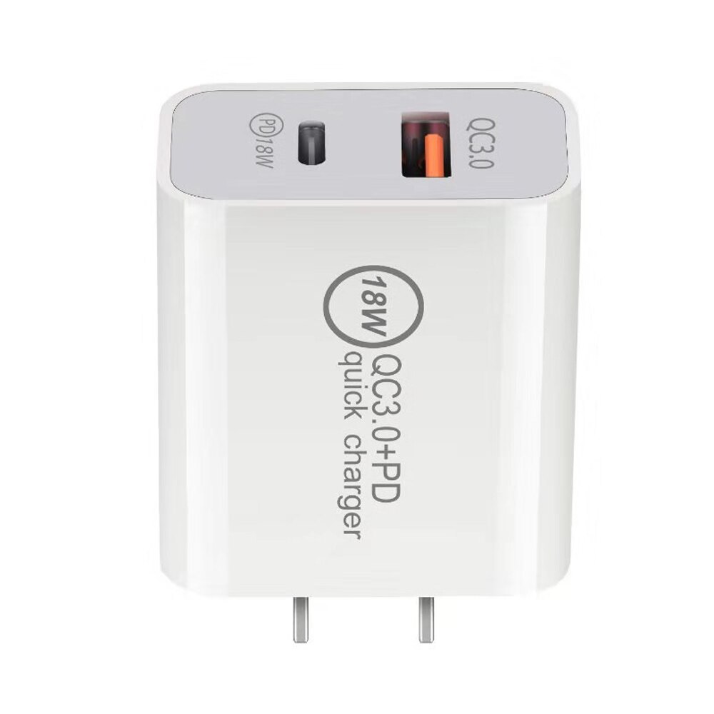 ILEPO-cargador de pared con carga rápida para móvil, Cargador USB tipo C de 48W, PD 3,0, para iPhone XS MAX 7 8 Huawei Samsung teléfono Xiaomi: white 2 port / US