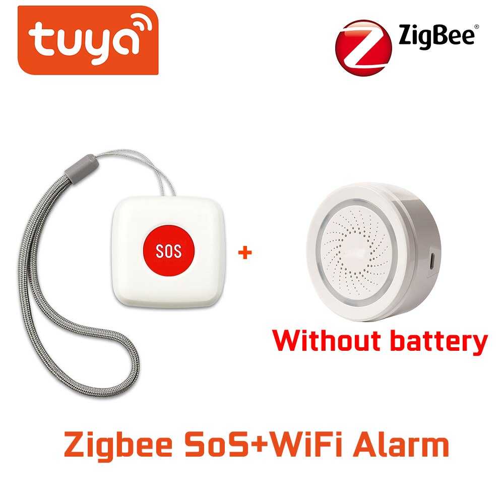 Tuya zigbee sos painike anturi hälytys vanhusten hälytys vedenpitävä hätäapu hälytyskytkin toimii tuya zigbee hub smartlife -sovelluksen kanssa: Sos lisää hälytys