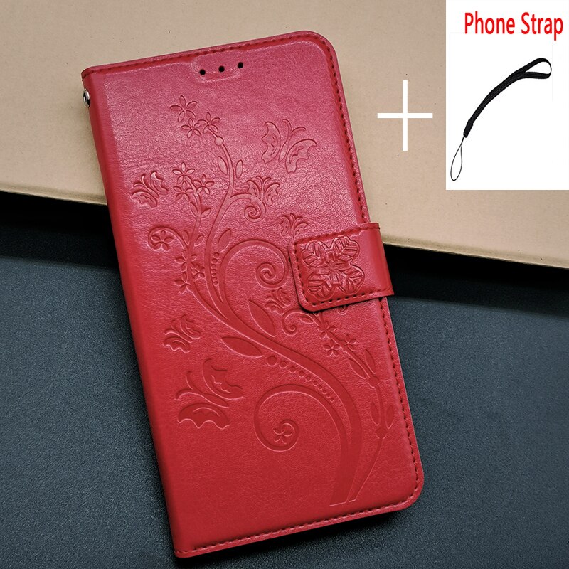 Voor Itel A25 5 &quot;ItelA25 Wallet Case Flip Lederen Beschermhoes Telefoon Ondersteuning Cover: 043 red