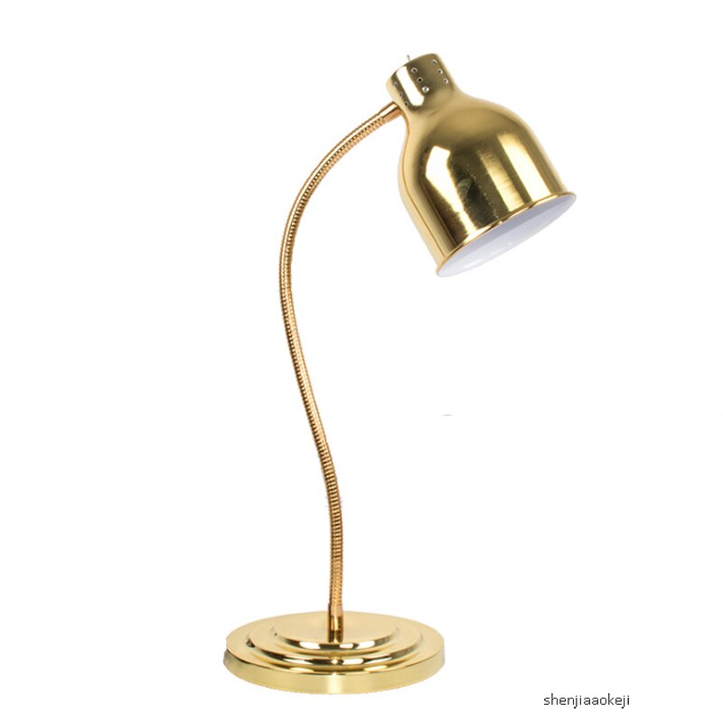 Single-head buffet food warming light Food pizza display light Heating barbecue food warming cabinet Food keep warm lamp 220V