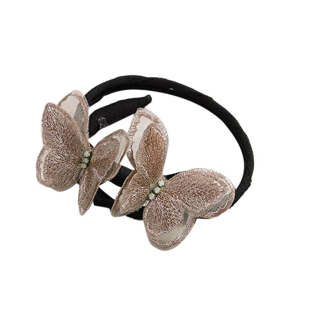 Butterfly Hair Bun Maker Butterfly Hairpin Heandband Fashionable for Women Girls