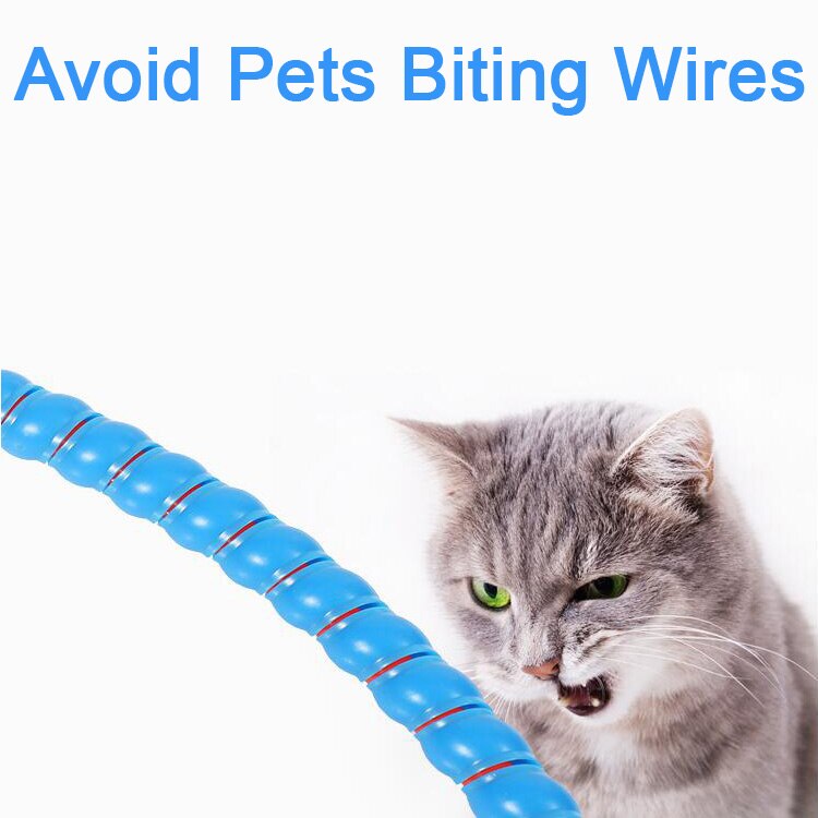 14mm Cable Line Organizer Pipe Protection Flexible Spiral Wrap Winding Cable Wire Protector Cover Tube Cable Management Cord