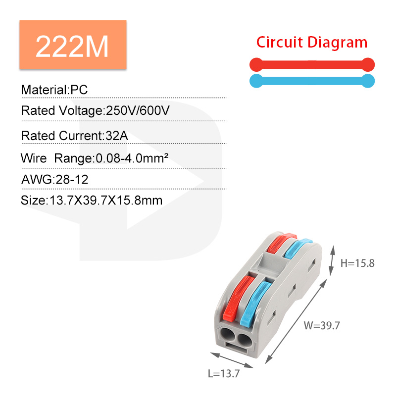 5 STKS Snelle Draad Connector Push-in Elektrische Klemmenblok Universele Splicing Bedrading Kabel Connectors Voor Kabel Verbinding SPL ﻿: Oranje