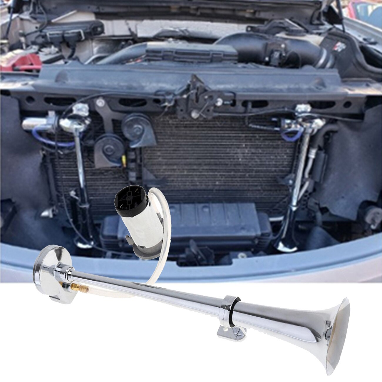 450Mm Universele 17 Inch 150DB Auto Luchthoorn Elektrische Air Control 12V /24V Gelden Truck auto Motor Boot