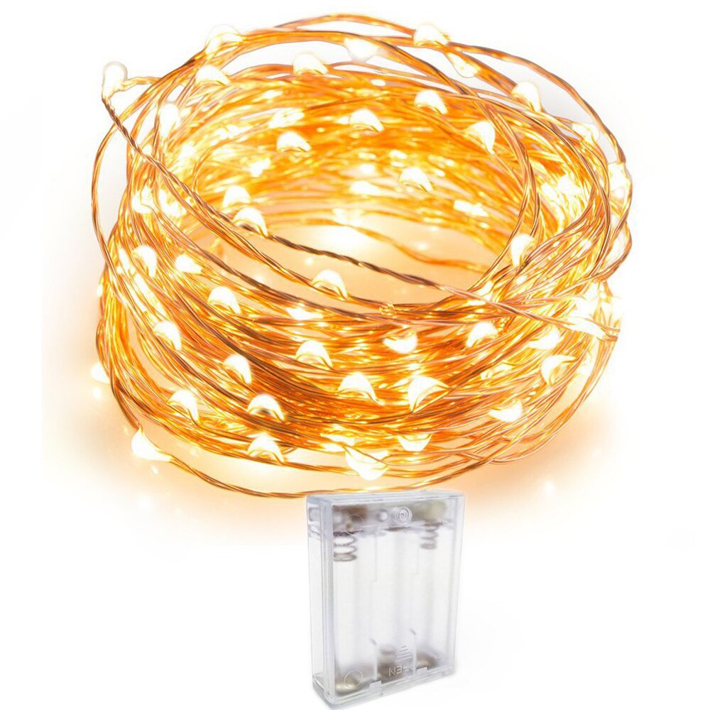 Gebühr Lichter Batterie Betrieben LED Lichterketten Fernbedienung Timer funkeln Schnur Lichter 8 Modi 5m 10m Glühwürmchen lichter: AA Batterie hell / warm 10m