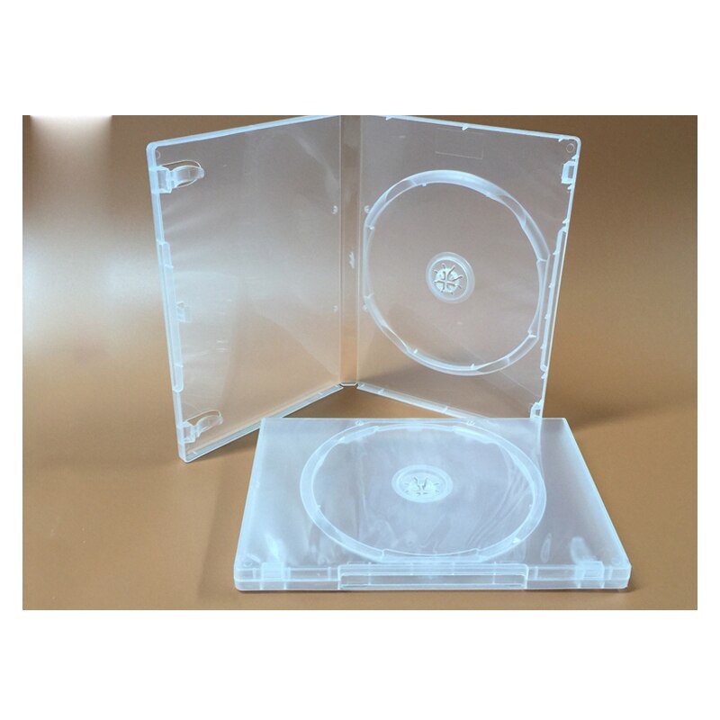 2Pcs 1DVD Transparante Zacht Plastic Case 190X135X14mm Houden Insert / Hold 1 Disc