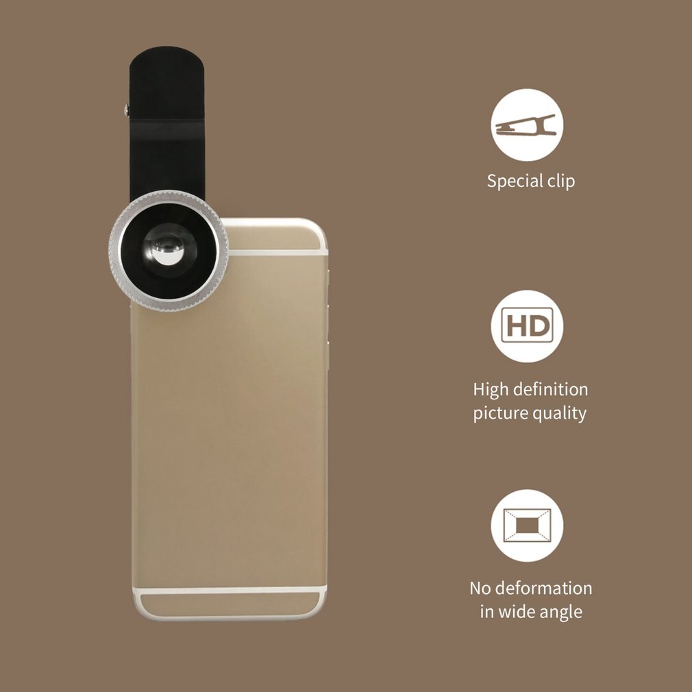 3-in-1 Fisch Auge Objektiv Kamera Kits Universal Weitwinkel Handy Linsen Makro mit Clip 0,67 x Für iPhone Samsung Alle Handys