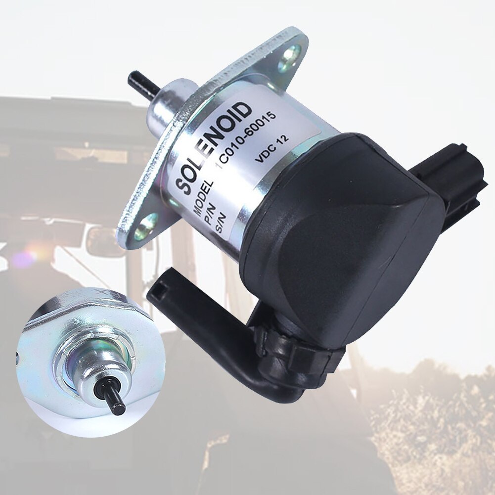 Aluminum Alloy Emergency 1C010-60015 Parts Fuel Shut Off Stop Solenoid Excavator Motor For Kubota M6800 M8200 M8540