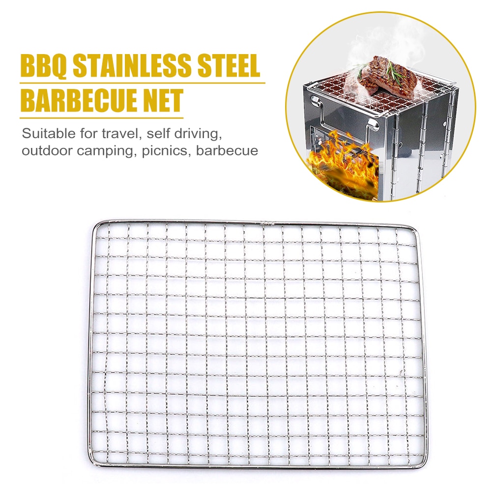 Non-stick Barbecue Grilling Mesh Grid Shape BBQ Mat Reusable Heat Resistance Smoker Grill Pad Liner Camping Picnic Supplies
