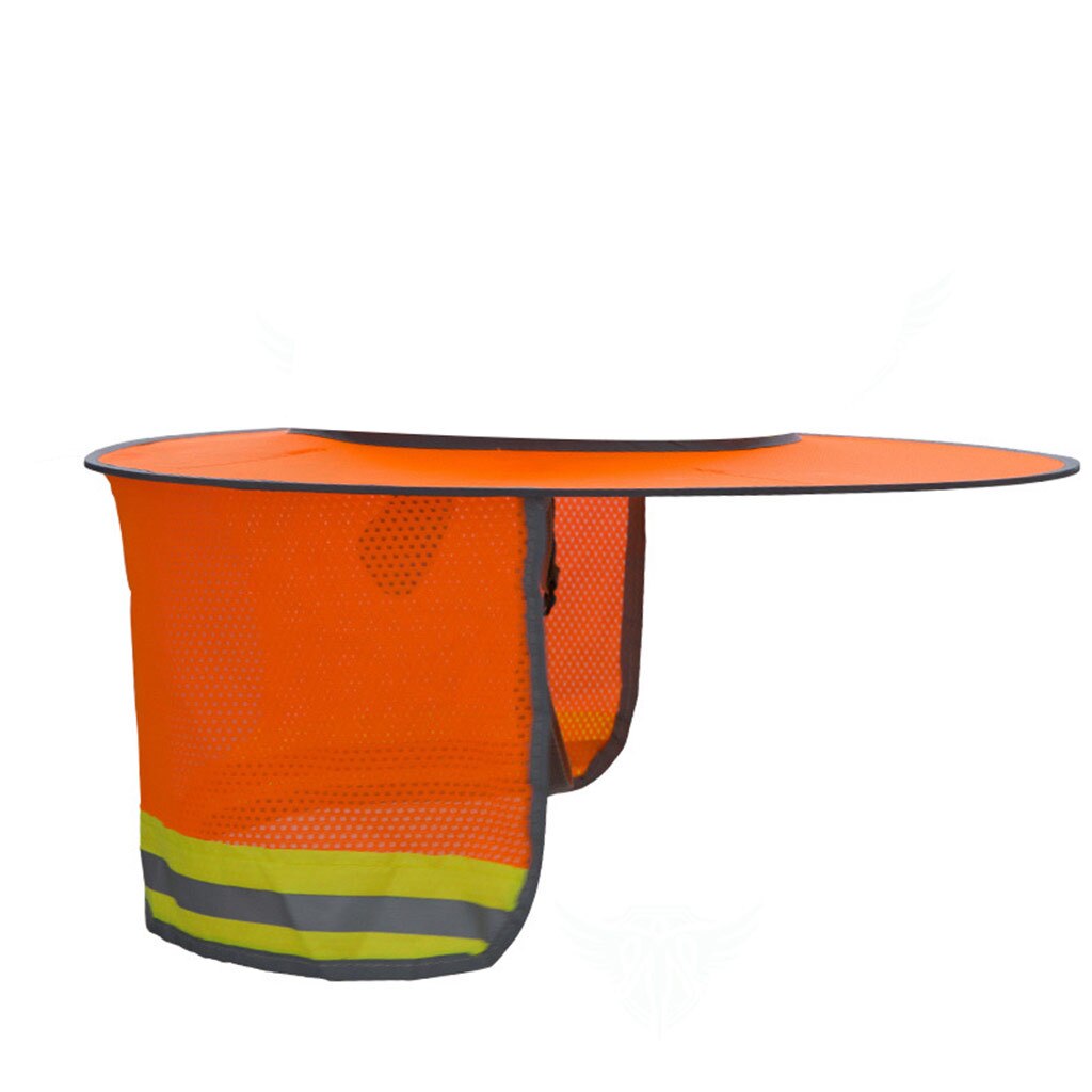 Capacete de segurança Chapéu Pescoço Amarelo Escudo Capacete Sol Sombra Reflective sombrinha chapéu Tarja chapéu Duro respirável elástica # R10