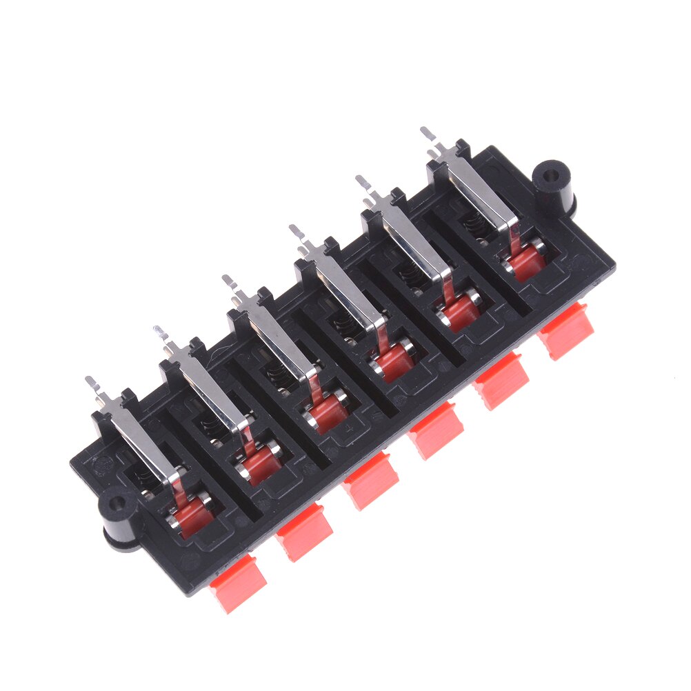 AC 50V 3A 12 Way 2 Row Push Release Connector Plate Stereo Speaker Terminal Strip Block