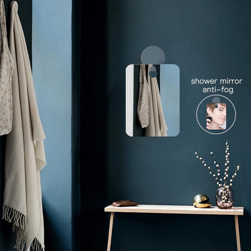1pcs Acrylic Fog Shower Mirror Foggy Bathroom Mirror Men's Travel Mirror Shaving Mirror 13 * 17cm Bathroom Hanging Cosmetics