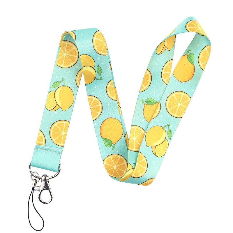 ZF1898 1 stücke Obst Avocado Pfirsich Zitrone Ananas Pflanze Kaktus Katze Footprint Hund Pfote DIY Lanyard Neck Strap Für USB abzeichen Halter: 8