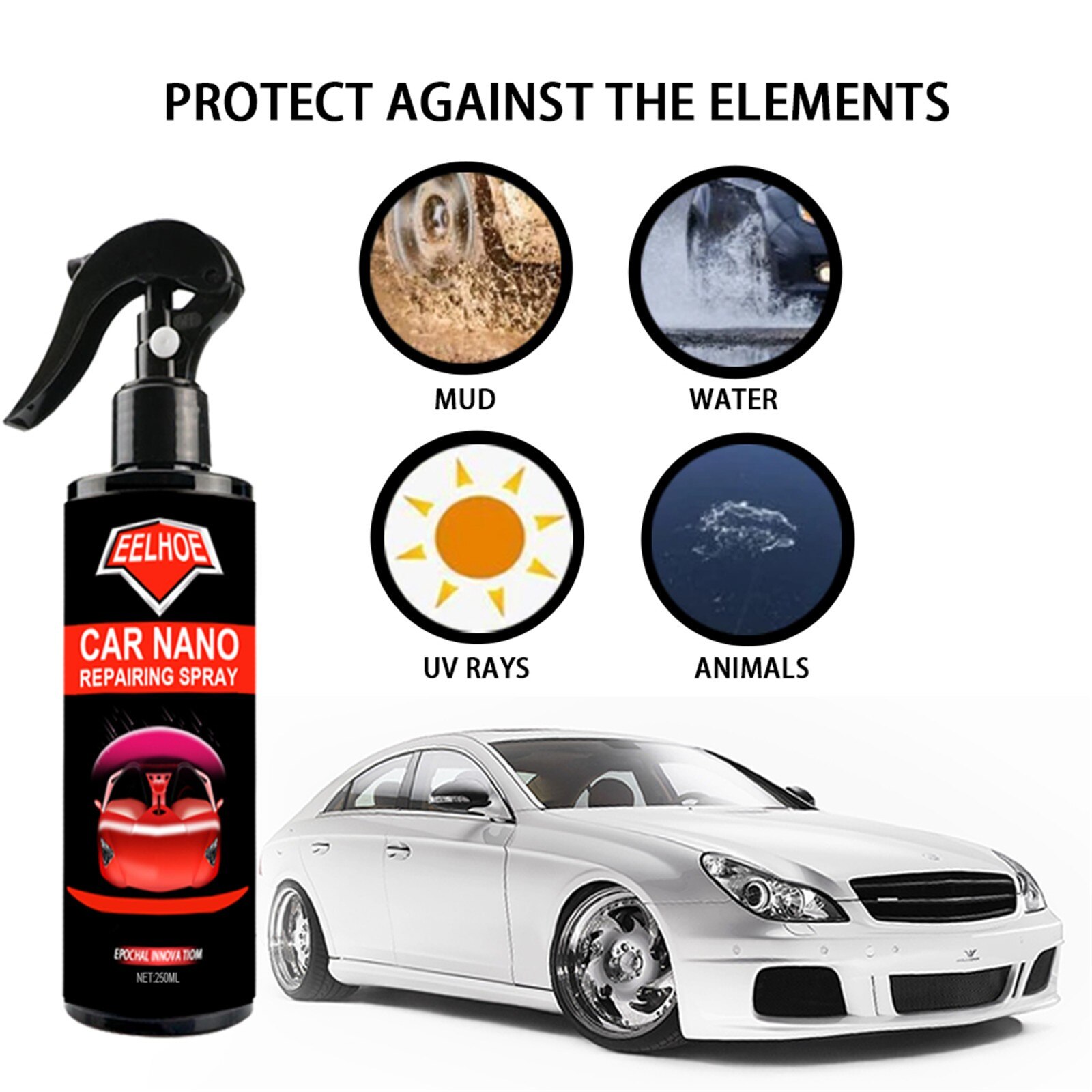 Ceramic Coating Car Auto Polish Spray Sealant Nano Prote Kit 30/50/100/120/250ml#50