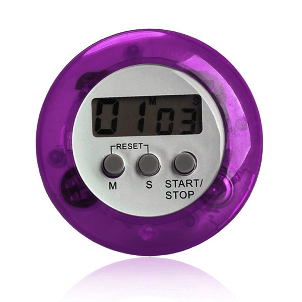 LCD Digital Kitchen Countdown Timer Alarm with Back Stand AUG889: Purple