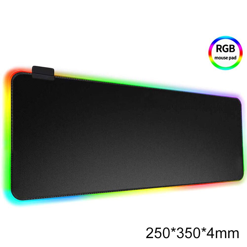 RGB Gaming Mouse Pad Large Mouse Pad Gamer LED Computer Mouse Keyboard Mat with Backlight: 250x350x4mm