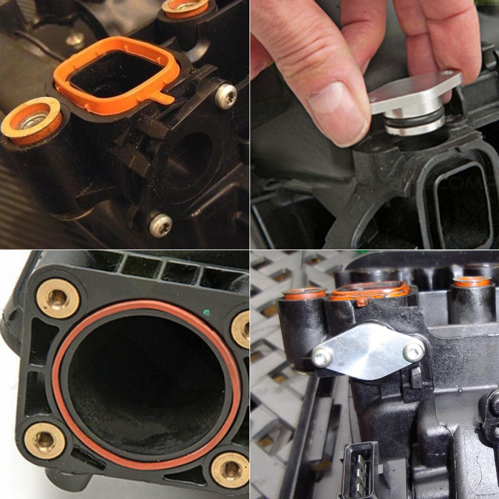 6X 32MM For BMW M47 M57 Swirl Flaps Repair Delete Seal Kit With Intake Gaskets 11612246949 11617790198 11612245439 11612246945