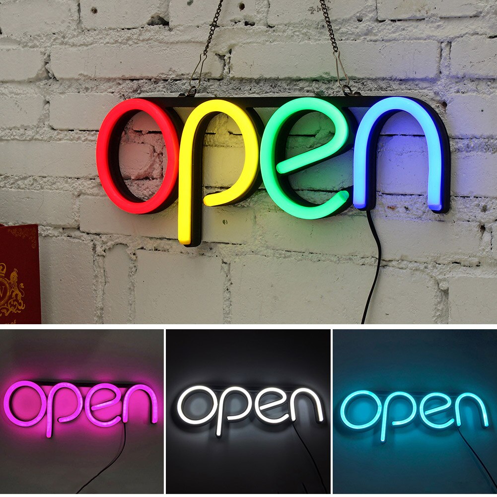 Led Neon Open Sign Light For Business Bar Club Ktv Wall Decoration Commercial Lighting Children To The Room With A Sign