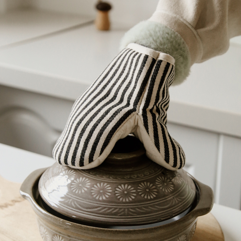 Gants isolants thermiques, manique de cuisine, Anti-brûlure, pour micro-ondes, résistants aux hautes températures, pour four de cuisson, 1 pièce