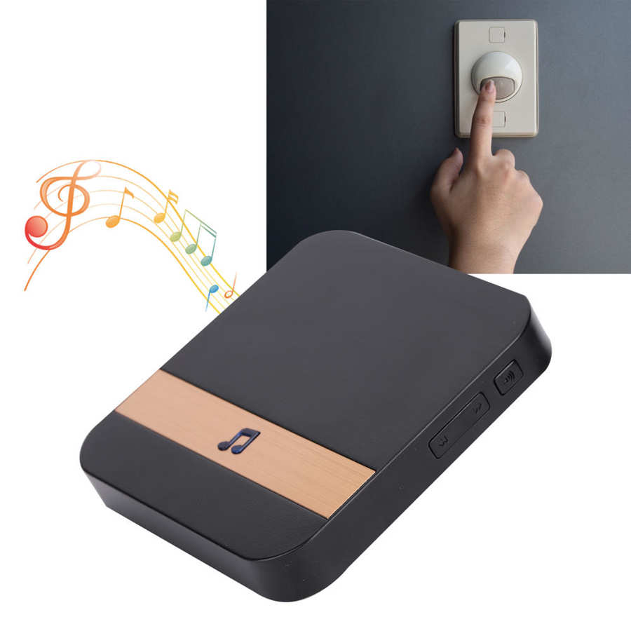 Ding-dong – sonnette d'alarme de porte d'entrée, pour la décoration de la maison, prise américaine 90-260V, noir