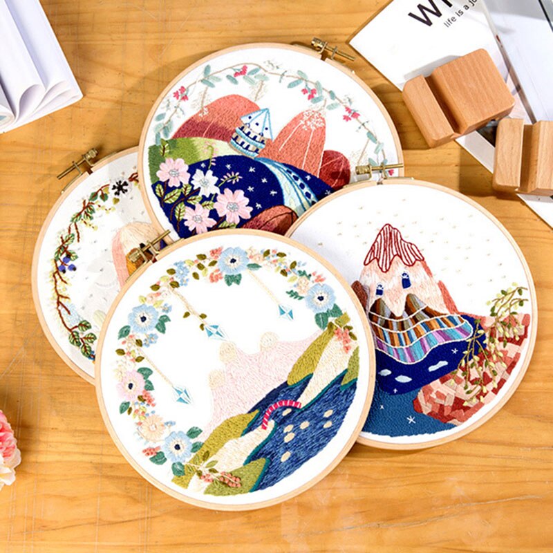 7-32Cm Plastic Ring Frame Diy Borduurwerk Hoops Schroef Chinese Traditionele Diy Needlecraft Kruissteek Naaien Gereedschap Bamboe cirkel